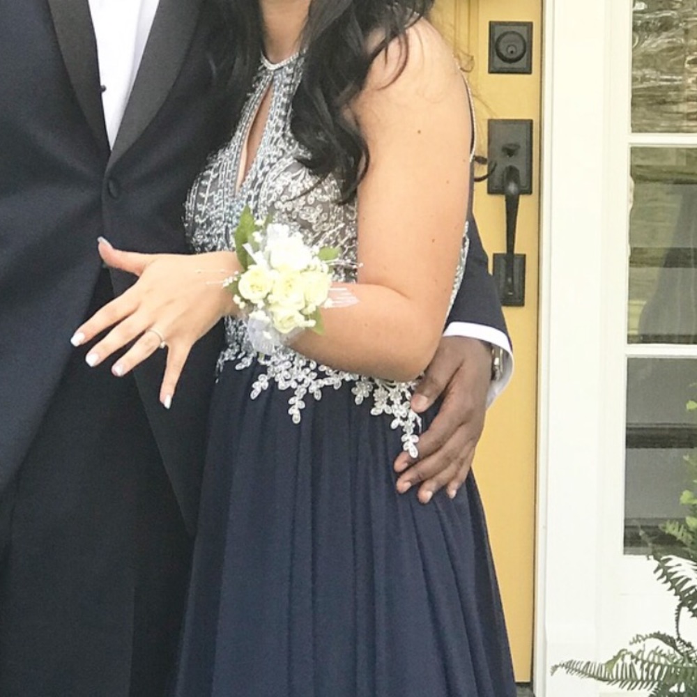 Beautiful navy prom dress